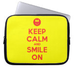 [Smile] keep calm and smile on  Laptop/netbook Sleeves Laptop Sleeves
