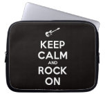 [Electric guitar] keep calm and rock on  Laptop/netbook Sleeves Laptop Sleeves