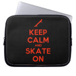 [Skateboard] keep calm and skate on  Laptop/netbook Sleeves Laptop Sleeves