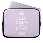 [Crown] keep calm and love on  Laptop/netbook Sleeves Laptop Sleeves