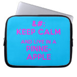 [No Crown] keep calm and live in a pinne- apple  Laptop/netbook Sleeves Laptop Sleeves