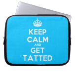 [Crown] keep calm and get tatted  Laptop/netbook Sleeves Laptop Sleeves
