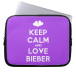 [Two hearts] keep calm and love bieber  Laptop/netbook Sleeves Laptop Sleeves