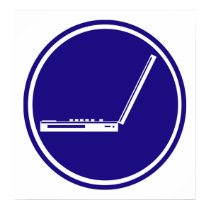 LAPTOP PARKING ROAD  SIGN POSTER