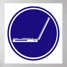 LAPTOP PARKING ROAD  SIGN POSTER