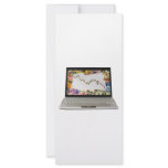 Laptop showing bear market chart personalized rack card
