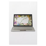 Laptop showing bull market chart personalized stationery