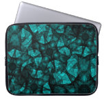 Laptop Sleeve fractal art black and green