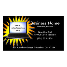 Laptop Special Business Cards