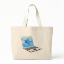 Laptop with broken screen bag