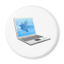 Laptop with broken screen magnets