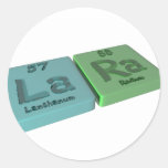 Lara as Lanthanum La  and Radium Ra Round Stickers