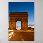 L'Arc de Triomphe at Night Poster
