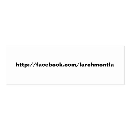 LarchmontLA.com on Facebook (Pink) Business Card (back side)