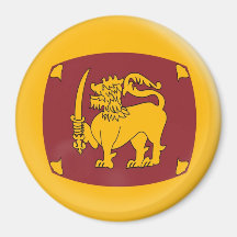 Large 3 inch magnet - Sri Langka flag