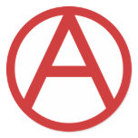 Large Anarchy Logo Round Sticker