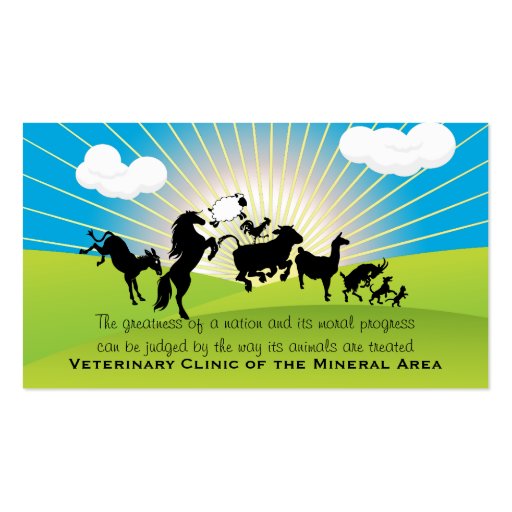 Large Animal  Business Card oberle (front side)