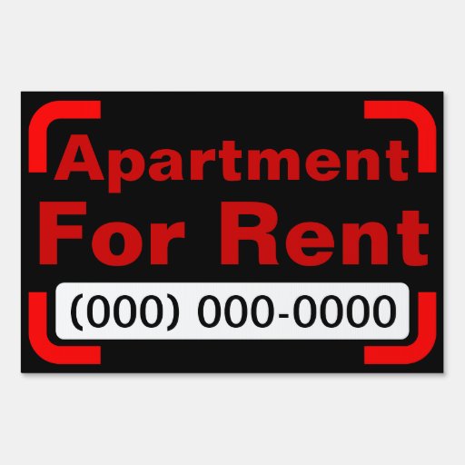 Large Apartment For Rent Yard Sign | Zazzle