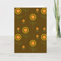 Large Artistic Sunflowers Thank You / Greeting Card