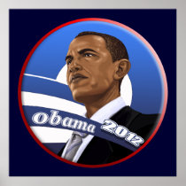 Large Barack Obama President 2012 Poster Print