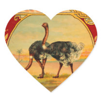 Large Birds Heart Sticker