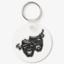 Large Black Masks Key Chain keychains by CaughtintheAct Large Black Masks Key Chain keychains