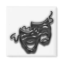 Large Black Masks Magnet