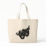 Large Black Masks Tote Bag