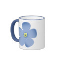 Large Blue Flower mugs by SunnyvaleDuo Large Blue Flower mugs