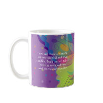 Large & Bright Butterfly with Poem Coffee Mug