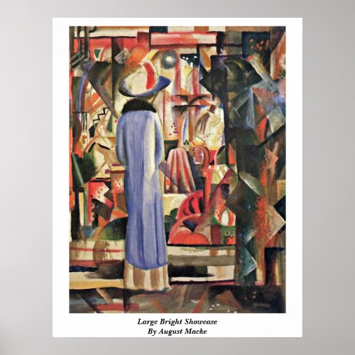 Large Bright Showcase By August Macke Print