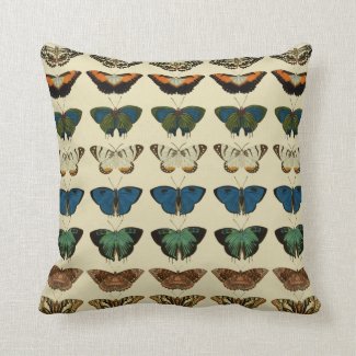 Large Butterfly Collection Pillow