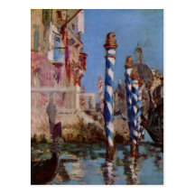 Large Canal in Venice - Edouard Manet Post Cards