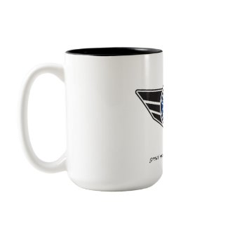 Large ceramic mug with blue MCR logo mug