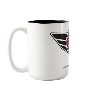 Large ceramic mug with red MCR logo mug