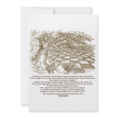 Large Chessboard Alice Through Looking Glass Quote Invite from Zazzle. Large Chessboard Alice Through Looking Glass Quote Invite from Zazzle.