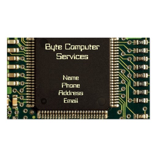 Large Chip and Motherboard Macro DoubleSided Standard Business Cards