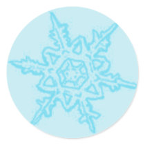 Large Christmas Snowflake Round Sticker