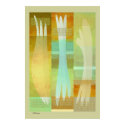 Large classic abstract collage decor posters