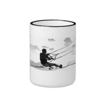Large Coffee Mug - Kitesurfing