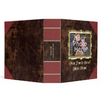 Large Custom Vintage Frame Photo Album 3 Ring Binders