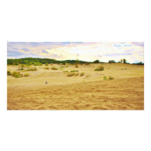 Large Dirt Biking Course Customized Photo Card