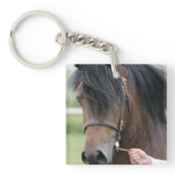 Large Draft Horse Keychain Square Acrylic Keychains