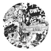 Large DWL Round Sticker