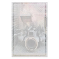 Large Fire Hose Nozzle Stationery Design