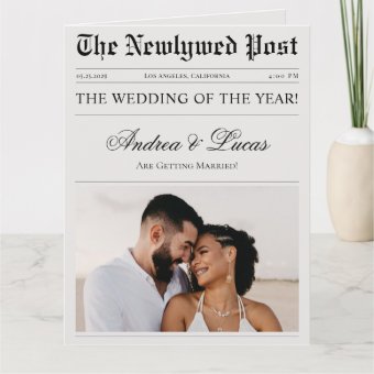 Large Folded Wedding Newspaper Timeline Program Zazzle