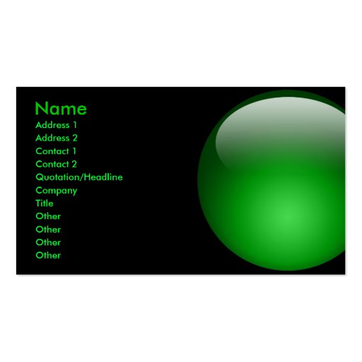 Large Green Marble Card Business Cards
