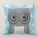Large Grey Owl Cloud Pillow