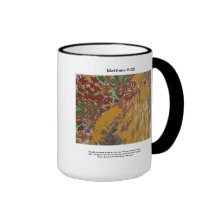 Large Hawk Bird Abstract Scripture Christian Coffee Mug