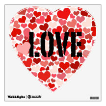 Large Heart Wall Decal with Love